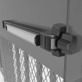D&D MagnaLatch 36" Panic Bar with Rim Strike Plate and Series 3 Top Pull Safety Gate Latch For Pool Gates (Black) - ML3PB36RVPKA