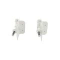 D&D Stainless Steel Self-Closing Regular Hinge, Tension Adjustable (N-N, White)