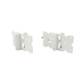 D&D Stainless Steel Self-Closing Regular Hinge, Tension Adjustable (N-N, White)