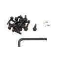 D&D Powder-Coated Stainless Steel, Self-Closing, Adjustable, Narrow to 2" Wrap-Around Gate Hinges for Vinyl Gates - Black - DDS2HNW3A (Wood Gate Hardware)