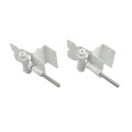 D&D Stainless Steel Self-Closing Regular Hinge, Adjustable, Narrow To Wrap 2" Gate Frame for Wood or Vinyl Gates (Pair) White - DDS2HNW3AW (Default)