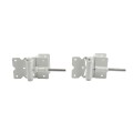 D&D Stainless Steel Self-Closing Regular Hinge, Adjustable, Narrow To Wrap 2" Gate Frame for Wood or Vinyl Gates (Pair) White - DDS2HNW3AW (Default)