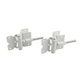 D&D Stainless Steel Self-Closing Regular Hinge, Adjustable, Narrow To Wrap 2" Gate Frame for Wood or Vinyl Gates (Pair) White - DDS2HNW3AW (Default)