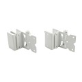 D&D Stainless Steel Self-Closing Regular Hinge, Adjustable, Narrow To Wrap 2" Gate Frame for Wood or Vinyl Gates (Pair) White - DDS2HNW3AW (Default)