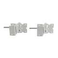 D&D Stainless Steel Self-Closing Regular Hinge, Adjustable, Narrow To Wrap 2" Gate Frame for Wood or Vinyl Gates (Pair) White - DDS2HNW3AW (Default)