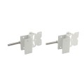 D&D Stainless Steel Self-Closing Regular Hinge, Adjustable, Narrow To Wrap 2" Gate Frame for Wood or Vinyl Gates (Pair) White - DDS2HNW3AW (Default)
