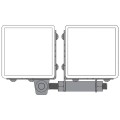 D&D Powder-Coated Stainless Steel, Self-Closing, Adjustable Hinges for Vinyl Gates 