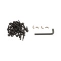 D&D Powder-Coated Stainless Steel, Self-Closing, Adjustable Hinges for Vinyl Gates - Black - DDS2HSSA (Wood Gate Hardware)