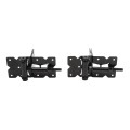 D&D Powder-Coated Stainless Steel, Self-Closing, Adjustable Hinges for Vinyl Gates - Black - DDS2HSSA (Wood Gate Hardware)