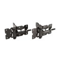 D&D Powder-Coated Stainless Steel, Self-Closing, Adjustable Hinges for Vinyl Gates - Black - DDS2HSSA (Wood Gate Hardware)
