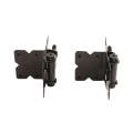 D&D Powder-Coated Stainless Steel, Self-Closing, Adjustable Hinges for Vinyl Gates - Black - DDS2HSSA (Wood Gate Hardware)