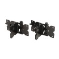 D&D Powder-Coated Stainless Steel, Self-Closing, Adjustable Hinges for Vinyl Gates - Black - DDS2HSSA (Wood Gate Hardware)