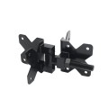 D&D Stainless Steel Heavy-Duty Hinge For Vinyl Gates With Standard Side Fixing Legs (Pair) Black