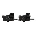 D&D Stainless Steel, Self-Closing, Adjustable, Narrow to 2" Wrap-Around Gate Hinge For Wood and Vinyl Gates (Pair) Black