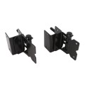 D&D Stainless Steel, Self-Closing, Adjustable, Narrow to 2" Wrap-Around Gate Hinge For Wood and Vinyl Gates (Pair) Black