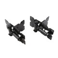 D&D Stainless Steel Self-Closing, Adjustable Tension Hinge With Standard to Narrow Side Fixing Legs (Pair) Black