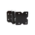 D&D Stainless Steel Self-Closing, Adjustable Tension Hinge With Standard to Narrow Side Fixing Legs (Pair) Black