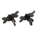 D&D Stainless Steel Hinge With Standard Side Fixing Legs (Pair) Black