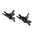D&D Stainless Steel Hinge With Standard Side Fixing Legs (Pair) Black