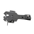 D&D Contemporary Powder-Coated, Adjustable Stainless Steel Padlockable Post Latch With Standard to Narrow Side Legs For Wood and Vinyl Gates (Black) - DDSLM - Diagram