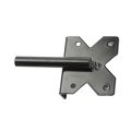 D&D Contemporary Powder-Coated, Adjustable Stainless Steel Padlockable Post Latch With Standard to Narrow Side Legs For Wood and Vinyl Gates (Black) - DDSLM - Diagram