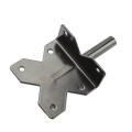 D&D Contemporary Powder-Coated, Adjustable Stainless Steel Padlockable Post Latch With Standard to Narrow Side Legs For Wood and Vinyl Gates (Black) - DDSLM - Diagram