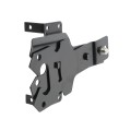 D&D Contemporary Powder-Coated, Adjustable Stainless Steel Padlockable Post Latch With Standard to Narrow Side Legs For Wood and Vinyl Gates (Black) - DDSLM - Diagram