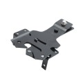 D&D Contemporary Powder-Coated, Adjustable Stainless Steel Padlockable Post Latch With Standard to Narrow Side Legs For Wood and Vinyl Gates (Black) - DDSLM - Diagram