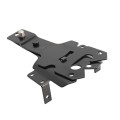 D&D Contemporary Powder-Coated, Adjustable Stainless Steel Padlockable Post Latch With Standard to Narrow Side Legs For Wood and Vinyl Gates (Black) - DDSLM - Diagram