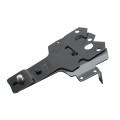 D&D Contemporary Powder-Coated, Adjustable Stainless Steel Padlockable Post Latch With Standard to Narrow Side Legs For Wood and Vinyl Gates (Black) - DDSLM - Diagram