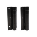 D&D KwikFit Narrow Leaf Adjustable Self-Closing Aluminum Gate Hinge For All Swing Gates (Pair) Black - KF3A1BL
