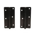D&D KwikFit Narrow Leaf Adjustable Self-Closing Aluminum Gate Hinge For All Swing Gates (Pair) Black - KF3A1BL