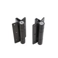 D&D KwikFit Narrow Leaf Adjustable Self-Closing Aluminum Gate Hinge For All Swing Gates (Pair) Black - KF3A1BL