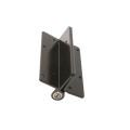 D&D KwikFit Adjustable Self-Closing Aluminum Gate Hinge With 2 Side Legs for Metal Swing Gates (Black) - KF3L2BL
