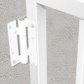 D&D KwikFit Adjustable Self-Closing Aluminum Gate Hinge for All Swing Gates (Single) White - KF3AWT 