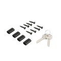 D&D Lokkbolt 24" Key Lockable Premium Stainless Steel Drop Bolt for Metal Gates (Black)