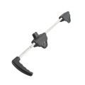 D&D Lokkbolt 24" Key Lockable Premium Steel Drop Bolt for Vinyl and Wooden Gates (Black) - LB224BX-KSA