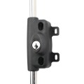 D&D Lokkbolt 24" Key Lockable Premium Steel Drop Bolt for Vinyl and Wooden Gates (Black) - LB224BX-KSA