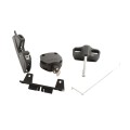 D&D LokkLatch Series 3 Adjustable Lockable Gate Latch With External Access Kit (Long Striker) (Black) - LL3ABL / LLAAB (LokkLatch Gate Latches)