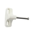 D&D LokkLatch Series 3 Adjustable Lockable Gate Latch With External Access Kit (Long Striker) (White) - LL3ABLW