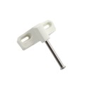 D&D LokkLatch Series 3 Adjustable Lockable Gate Latch With External Access Kit (Long Striker) (White) - LL3ABLW