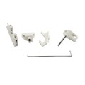 D&D LokkLatch Series 3 Adjustable Lockable Gate Latch With External Access Kit (Long Striker) (White) - LL3ABLW