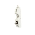 D&D LokkLatch Series 3 Adjustable Lockable Gate Latch With External Access Kit (Long Striker) (White) - LL3ABLW