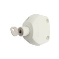D&D LokkLatch Series 3 Adjustable Lockable Gate Latch With External Access Kit (Long Striker) (White) - LL3ABLW