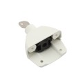 D&D LokkLatch Series 3 Adjustable Lockable Gate Latch With External Access Kit (Long Striker) (White) - LL3ABLW