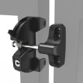 D&D LokkLatch Series 3 Adjustable Lockable Gate Latch With External Access Kit (Long Striker) (Black) - LL3ABL