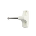 D&D LokkLatch Series 3 Adjustable Lockable Residential Gate Latch (Long Striker) (White) - LL3ALW