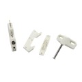 D&D LokkLatch Series 3 Adjustable Lockable Residential Gate Latch (Long Striker) (White) - LL3ALW