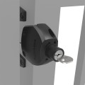 D&D LokkLatch Series 3 Adjustable Lockable Gate Latch With External Access Kit (Long Striker) (Black) - LL3ABL