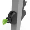 D&D LokkLatch Plus Series 3 Adjustable, Keyed Different Residential Privacy Gate Latch For All Gates (Black) - LL3PWD